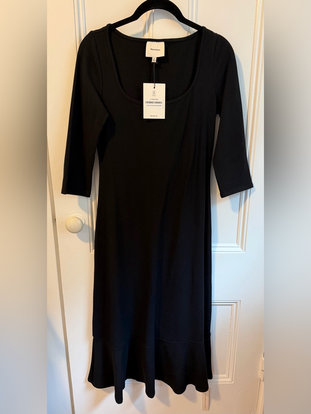 NWT Reformation Everly Knit Dress - Black